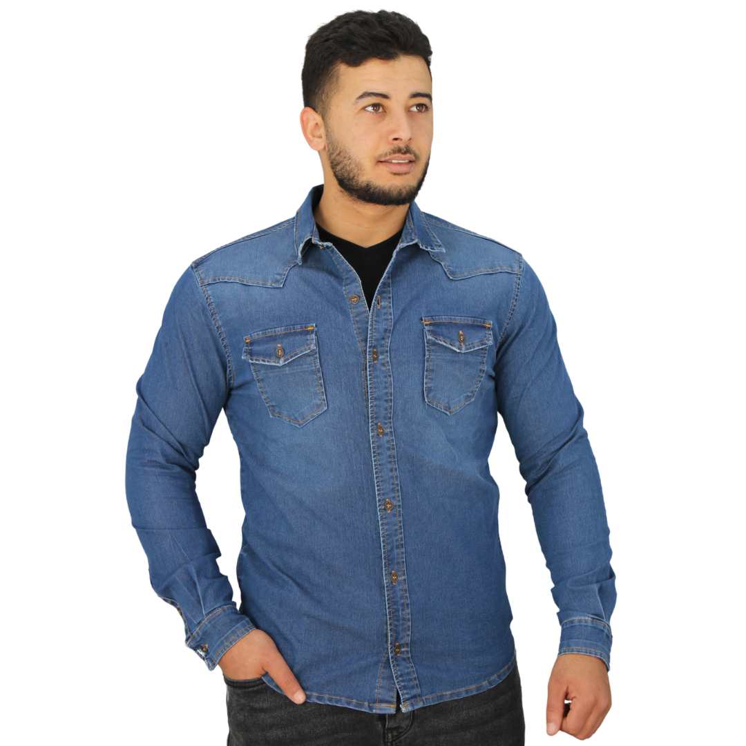 Chemise jeans f1439-1